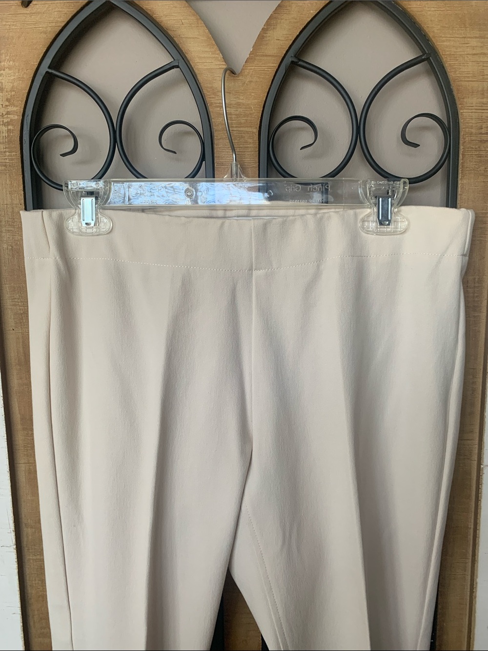 Crosby Slim Straight Cream Dress Pants - Picture 2 of 4